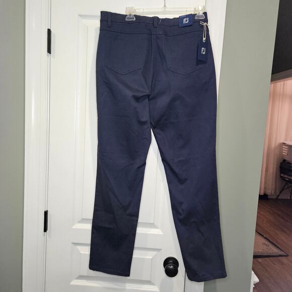 Footjoy‎ Men's 33/32 Navy 1857 Sueded Cotton Twill 5 Pocket Pant NWT - Picture 8 of 8
